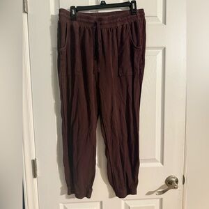 American Eagle Outfitters Women's Dark Brown Cropped Pants